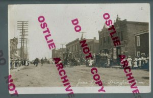 Springfield MINNESOTA RPPC 1910 CIRCUS PARADE nr Sanborn Sleepy Eye Evan MN