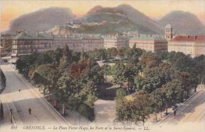 France Grenoble La Place Victor Hugo les Forts et le Saint Eynard