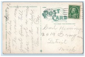 1924 Huron County Court House Citizens National Bank Road Norwalk Ohio Postcard