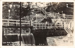 H51/ Bowling Green Kentucky RPPC Postcard 1947 Lost River Waterfall