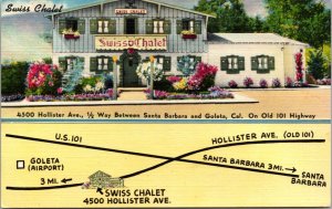 Linen PC Swiss Chalet Restaurant Dancing US 101 Santa Barbara Goleta California