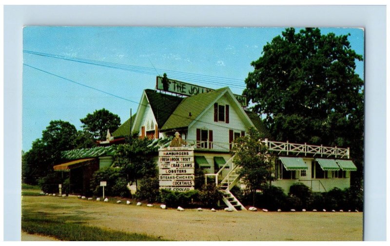 Norwalk Connecticut CT Postcard The Jolly Fisherman Restaurant Exterior c1960's