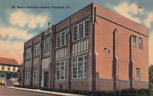 Postcard St Ann's Parochial School Freeland PA