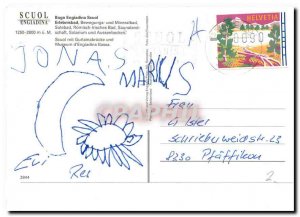 Postcard Modern Engadin Bad Scuol