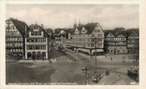 Germany Kassel Altmarkt Mit Blick auf Freiheiter Durchbruch RPPC 08.41