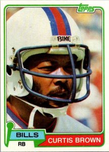 1981 Topps Football Card Curtis Brown Buffalo Bills s60055