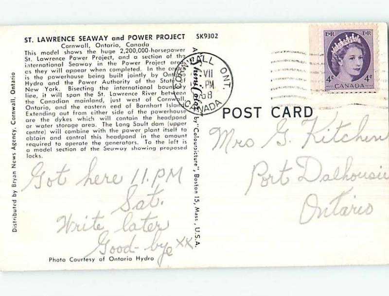 Pre-1980 TOWN VIEW SCENE Cornwall Ontario ON p9722