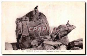 Old Postcard Roscoff Finistere Rocks From Per Harioy