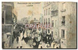 Old postcard Procession Livarot Lisieux Street