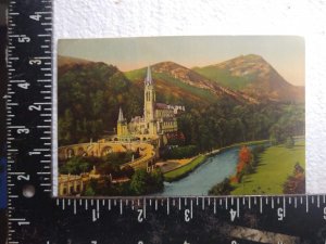 Postcard - La Basilique et le Gave - Lourdes, France