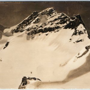 c1920s Jungfrau, Switzerland RPPC Alpine Mountain Snow Peak Climbing RPPC A363