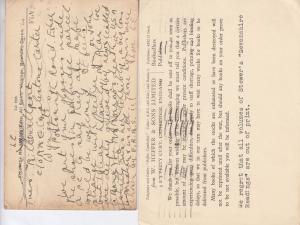 1945 Devon WW2 Death Book Publisher War 2x Old War Postcard s