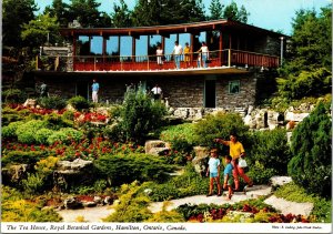 VINTAGE CONTINENTAL SIZE POSTCARD TEA HOUSE ROYAL BOTANICAL GARDENS ON CANADA'77