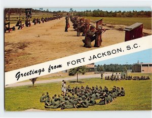 Postcard Infantry Training Center Greetings from Fort Jackson South Carolina USA