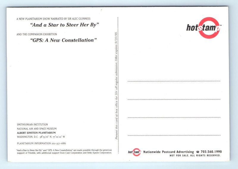 Albert Einstein Planetarium Show Star to Steer Her By Washington DC Ad Postcard