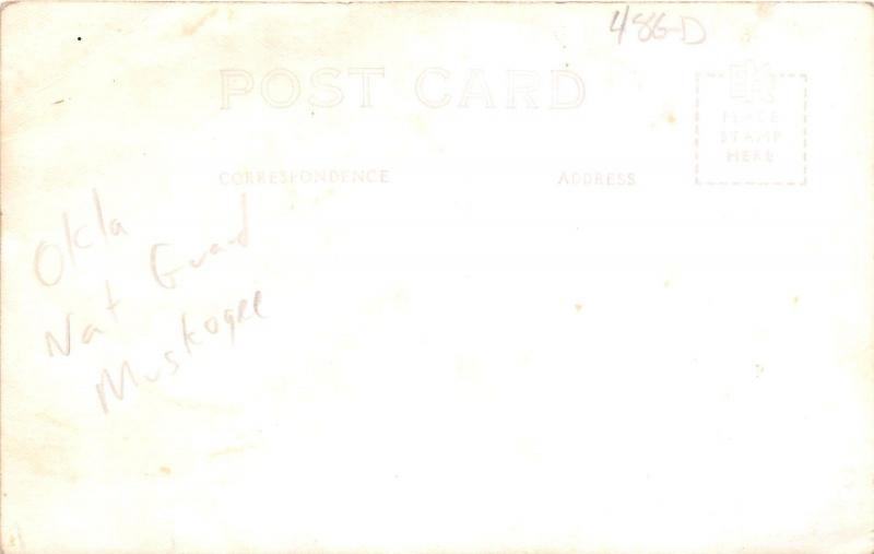 <A9> OKLAHOMA Ok RPPC Postcard c1940s CAMP GRUBER National Guard FLOOD Disaster