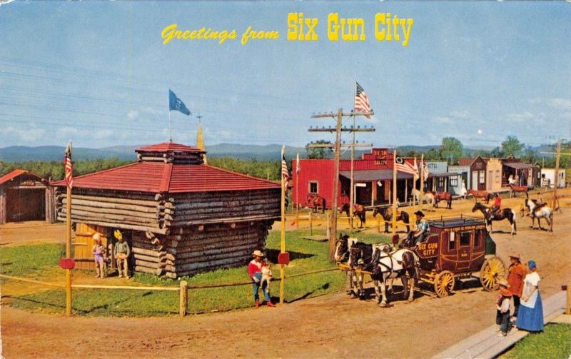 JEFFERSON NEW HAMPSHIRE~SIX GUN CITY PANORAMIC VIEW COWBOY POSTCARD