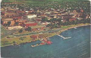 USA Aerial View Of Bemidji Minnesota Chrome Postcard 09.31