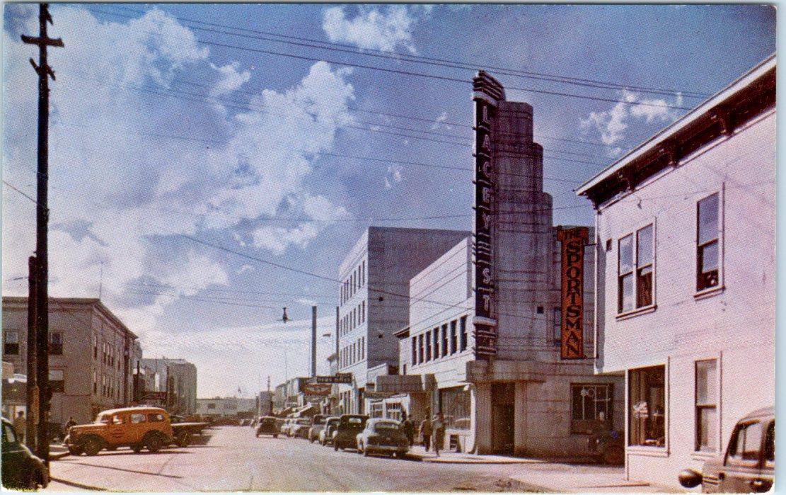 FAIRBANKS, Alaska AK Street Scene LACEY STREET THEATRE Art Deco