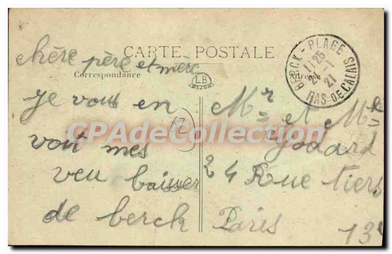 Postcard Old Beach Berck Maritime Hospital of the City of Paris most perfect ...