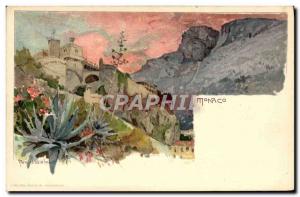 Old Postcard Fantasy Illustrator Monaco