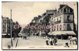 Postcard Old Rennes Avenue De La Gare