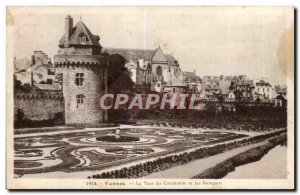 Old Postcard Vannes La Tour du Connetable and the Remparts