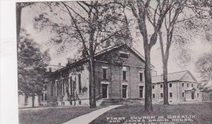 Ohio Oberlin First Church In Oberlin And James Brand House-Albertype