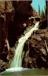 Jemez Falls Mountains Albuquerque Santa FE NM New Mexico Waterfall Postcard VTG  