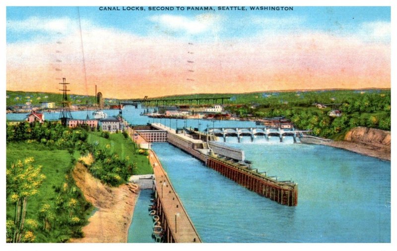 Washington Seattle , Canal Locks, second to Panama