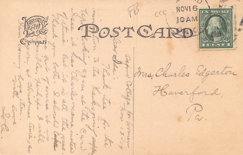 LPD70   Ohio Postcard: Oxford, College Campus