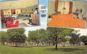 Cuthbert  Georgia Grove Motel, Multi-View Linen Vintage Postcard U14042