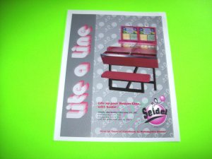 LITE A LINE SEIDEL ORIGINAL NOS ROLL DOWN REDEMPTION ARCADE GAME MACHINE FLYER