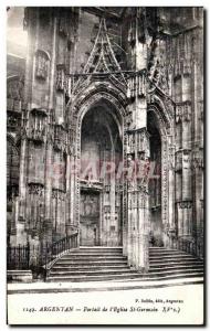 Old Postcard Argentan Portal Church St Garmain