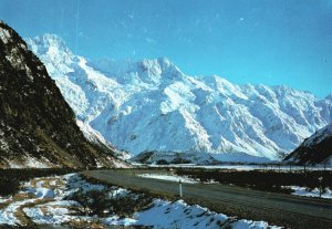Postcard Mount Sefton High Peak Southern Alps Hooker Valley New Zealand Oceania