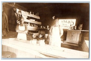c1910's Restaurant Interior Denver Colorado CO Antique RPPC Photo Postcard 