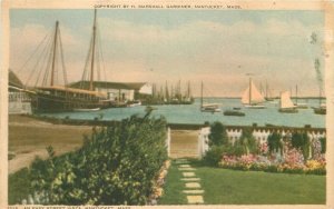 Postcard Massachusetts Nantucket East Street Vista Gardiner 23-7287