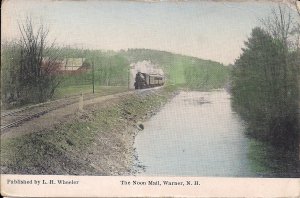 Warner NH, Mail Train, Steam Locomotive, RR 1910's, River Merrimack County