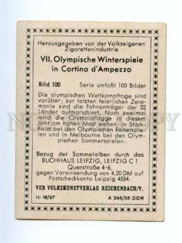 166966 Olympic Winter Games CORTINA d'Ampezzo CIGARETTE card