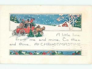 Divided-Back CHRISTMAS SCENE Great Postcard W9208