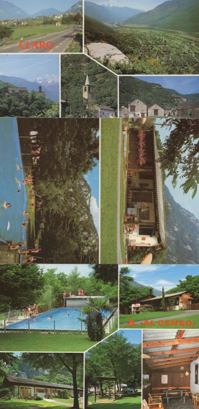 Claro Switzerland 12 Views Camping Swimming Pool 3x Postcard s