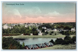 Clementsport Nova Scotia Canada Postcard Buildings Near The River c1910 Unposted