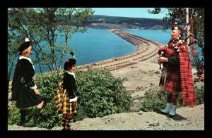 1970 Cape Breton Nova Scotia Bagpipes Kilt Help Retarded Children Postcard 180