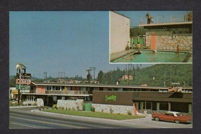 OR Motel Tropicana & Pool REEDSPORT OREGON Postcard PC