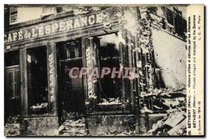 Old Postcard Army Betheny houses looted and destroyed by German Militaria