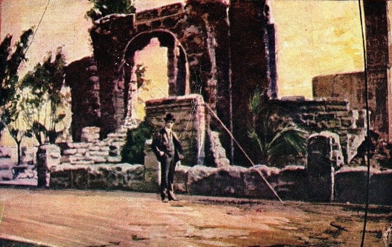 1906 Ruins of The Church of The Advent San Francisco, Cal. Postcard P121