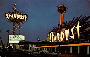 Nevada Las Vegas Stardust Hotel At Night 1973