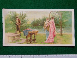 1870s-80s Newsboy Plug Tobacco Wedding Scene Victorian Trade Card F30