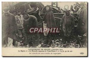 Old Postcard Train Disaster Melun November 4, 1913 Rapid n2 Marseille buffers...