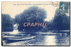 Old Postcard Bois de Vincennes Daumesnil Lake Bridge islands